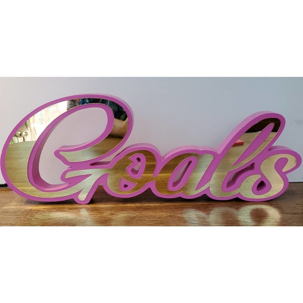 Wall Plaque "Goals" Wood/Plastic/Mirror